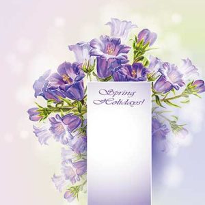 دانلود طرح لایه باز کارت دعوت گل با کادر متنی مرکزی