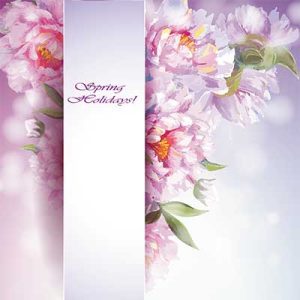 دانلود رایگان وکتور لایه باز بکگراند گل با کادر متنی