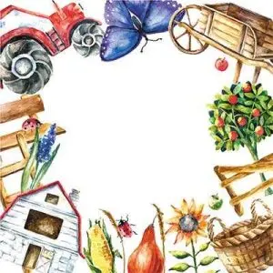 دانلود رایگان وکتور لایه باز قاب دایره‌ای المان‌های کشاورزی