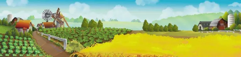 دانلود رایگان وکتور لایه باز منظره مزرعه و زمین‌های کشاورزی روستایی