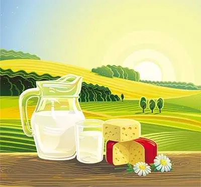 دانلود طرح لایه باز محصولات لبنی تازه و ارگانیک