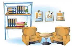 دانلود طرح لایه باز فضای انتظار اداری و اتاق جلسات خصوصی
