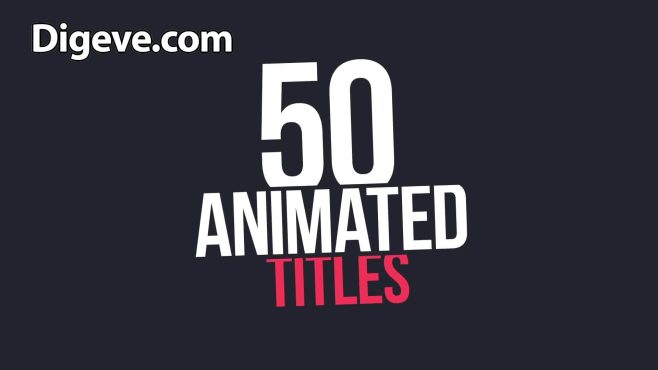 دانلود فایل آماده افترافکت تایل Animated Titles