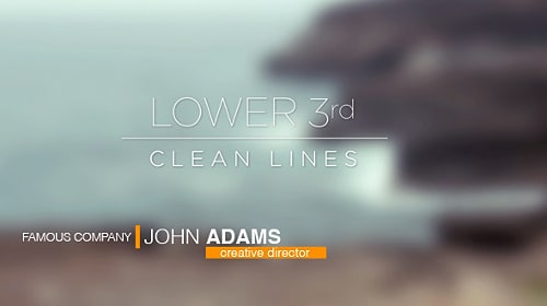 دانلود پروژه آماده افترافکت تایل Lower 3rds – Clean Lines