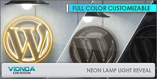 دانلود پروژه آماده افترافکت لوگو نئون Neon Lamp Light Reveal