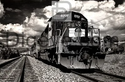 دانلود عکس با کیفیت سیاه و سفید قطار