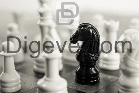 دانلود عکس با کیفیت سیاه و سفید بازی شطرنج