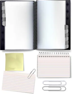 دانلود وکتور لایه باز دفتر،دفترچه یادداشت ، گیره