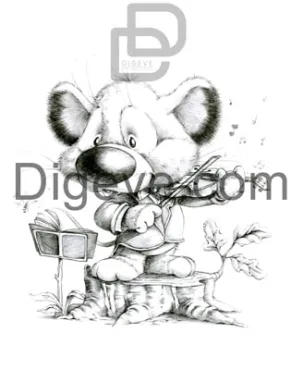 دانلود عکس با کیفیت کارتونی سیاه و سفید موش