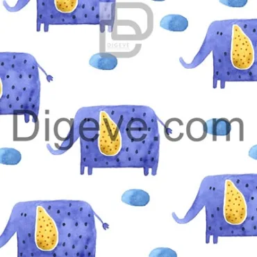 دانلود عکس با کیفیت کارتونی فیل های آبی خال خالی