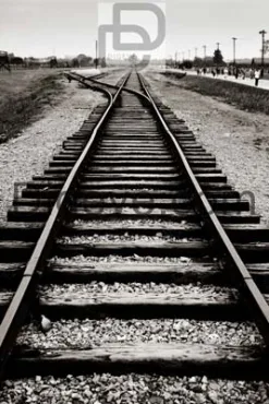 دانلود عکس با کیفیت سیاه و سفید ریل قطار