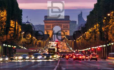 دانلود عکس با کیفیت نمای زیبای جاده ای در پاریس
