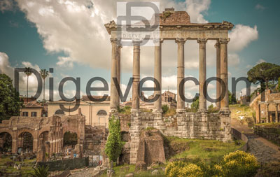 عکس با کیفیت معبد زحل در فروم روم ،تاریخی