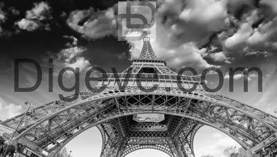 دانلود عکس با کیفیت سیاه و سفید برج ایفل