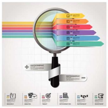 دانلود وکتور لایه باز اینفوگرافی آنالیز کسب و کار
