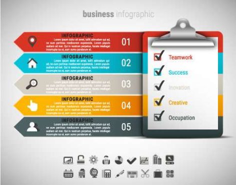دانلود وکتور لایه باز اینفوگرافی کسب و کار خلاق