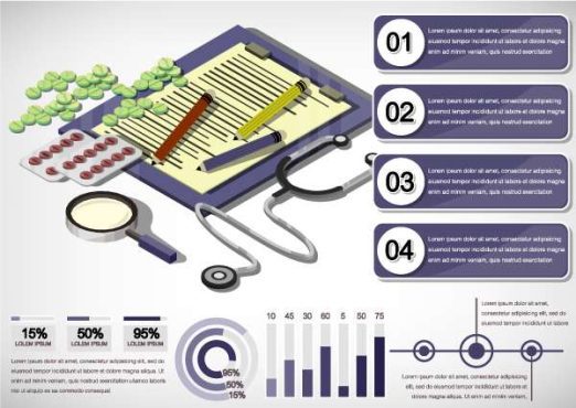 دانلود وکتور لایه باز اینفوگرافی پزشکی