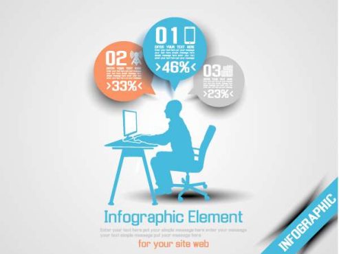 دانلود وکتور لایه باز اینفوگرافی تجارت و کار آفرینی