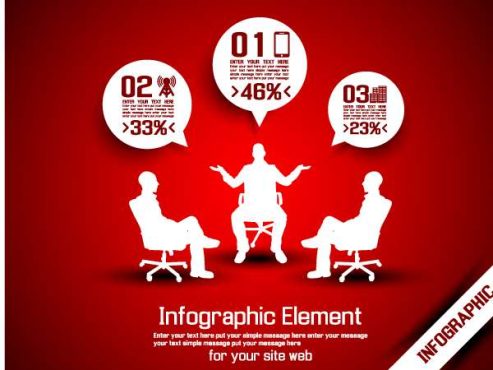 دانلود وکتور لایه باز اینفوگرافی تجارت و کار آفرینی