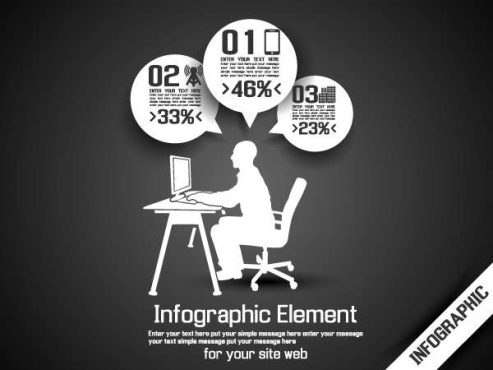 دانلود وکتور لایه باز اینفوگرافی تجارت و کار آفرینی