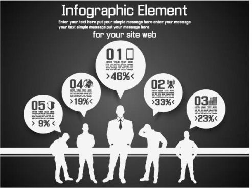 دانلود وکتور لایه باز اینفوگرافی تجارت و کار آفرینی