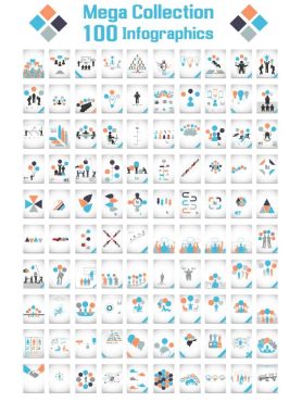 دانلود وکتور لایه باز مجموعه اینفوگرافی INFOGRAPHIC