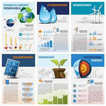 دانلود وکتور لایه باز اینفوگرافی انرژی تجدید پذیر