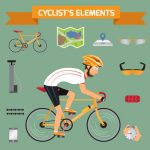 دانلود وکتور لایه باز عناصر دوچرخه سوارCYCLIST'S ELEMENTS