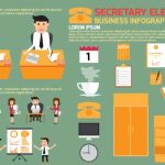 دانلود وکتور لایه باز اینفوگرافی کسب و کار عناصر منشی SECRETARY ELEMENTS BUSINESS INFOGRAPHICS