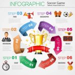 دانلود وکتور لایه باز اینفوگرافی بازی فوتبال INFOGRAPHIC Soccer Game