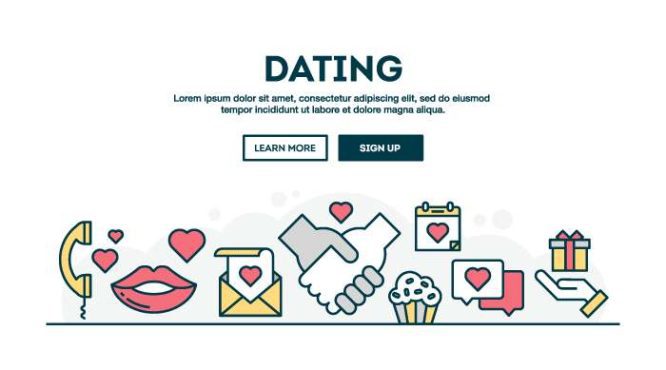 دانلود وکتور لایه باز سایت دوست یابی و Date