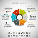 دانلود وکتور لایه باز اینفوگرافی کسب و کار business infographic