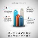 دانلود وکتور لایه باز اینفوگرافی کسب و کار business infographic