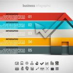 دانلود وکتور لایه باز اینفوگرافی کسب و کار املاک و مستغلات
