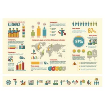 دانلود وکتور لایه باز اینفوگرافی المان های کسب و کار