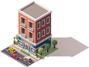 دانلود وکتور لایه باز ایزومتریک ساختمان آرایشگاه