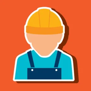 دانلود وکتور لایه باز کارگر ساختمانی