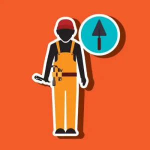 دانلود وکتور لایه باز کارگر با لباس کار
