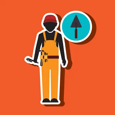 دانلود وکتور لایه باز کارگر با لباس کار