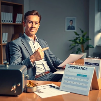 دانلود عکس با کیفیت مشاوره حرفه‌ای بیمه در فضای کاری مدرن