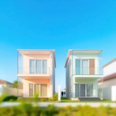 دانلود عکس با کیفیت نمای مدرن خانه‌های ویلایی