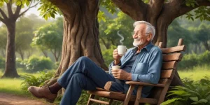 دانلود عکس با کیفیت نوشیدن چای در طبیعت