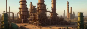 دانلود عکس با کیفیت نمایی از پالایشگاه