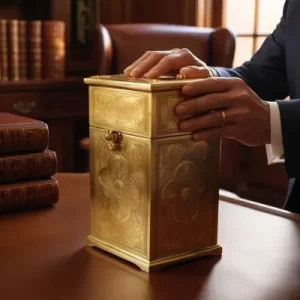 دانلود عکس با کیفیت جعبه‌ای ارزشمند با نقش و نگار سنتی