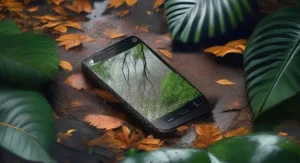 دانلود عکس با کیفیت آیینه طبیعت روی صفحه دیجیتال