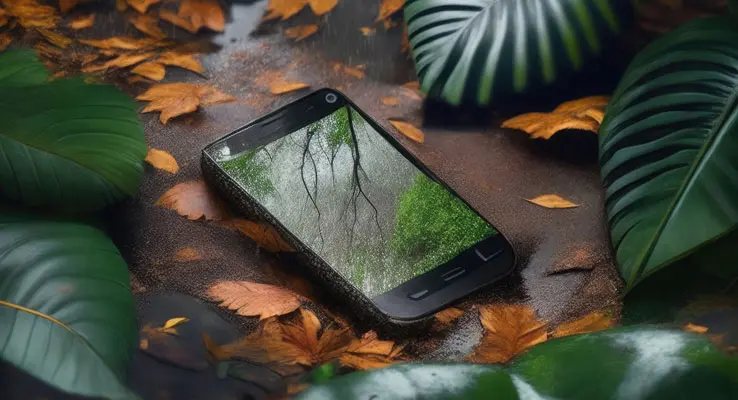 دانلود عکس با کیفیت آیینه طبیعت روی صفحه دیجیتال