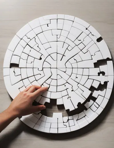 دانلود عکس با کیفیت نظم در پازل دایره‌ای
