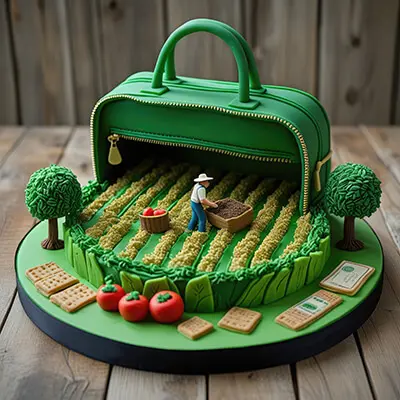 دانلود عکس با کیفیت کیک مخصوص کشاورزان و دوست‌داران طبیعت