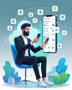 دانلود عکس با کیفیت مدیریت هوشمند امور مالی با اپلیکیشن