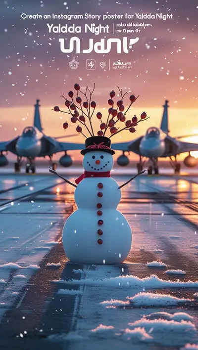 دانلود عکس با کیفیت شب یلدا و جنگنده نظامی